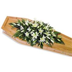 Lily Floral Coffin Spray